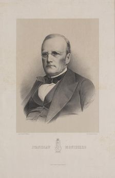 Portrait of the composer Stanislaw Moniuszko (1819-1872). Creator: Walkiewicz, Wladyslaw (1833-1900)