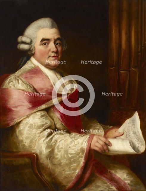 Portrait of the composer Samuel Arnold (1740-1802), c1780. Creator: Russell, John (1745-1806).