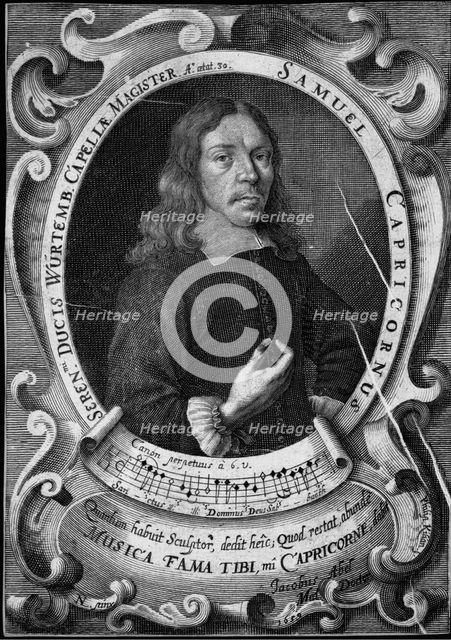 Portrait of the composer Samuel Capricornus (1628-1665).