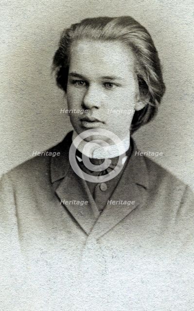 Portrait of the Composer Sergei Ivanovich Taneyev (1856-1915) as student of the Conservatory, 1870s.