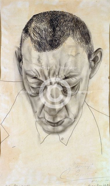 Portrait of the composer Sergei Rakhmaninov (1873-1943), 1930. Artist: Grigoriev, Boris Dmitryevich (1886-1939)