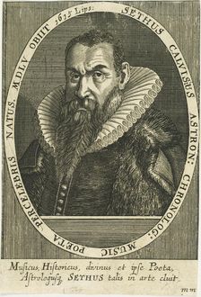 Portrait of the composer Sethus Calvisius (1556-1615). Creator: Bry, Theodor de (1528-1598)