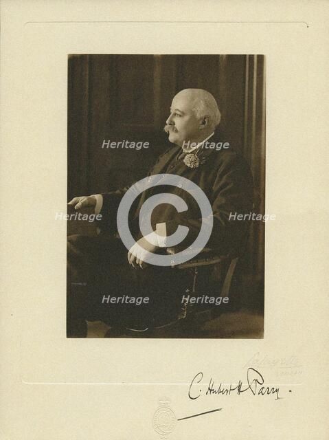 Portrait of the Composer Sir Charles Hubert Hastings Parry (1848-1918). Creator: Photo studio Lafayette, London  .