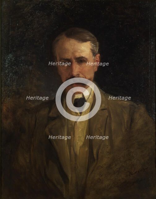 Portrait of the composer Sir Edward William Elgar (1857-1934), 1905. Creator: Hughes, Talbot (1869-1942).