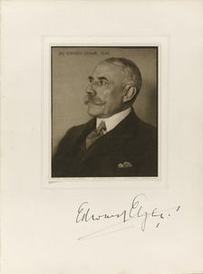 Portrait of the composer Sir Edward William Elgar (1857-1934), 1923. Creator: Lambert, Herbert (1881-1936)