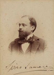 Portrait of the Composer Spyridon Samaras (1861-1917), ca 1894. Creator: Guigoni & Bossi, Milano