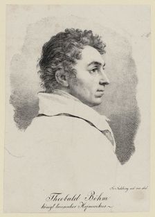 Portrait of the composer Theobald Böhm (1794-1881), 1825