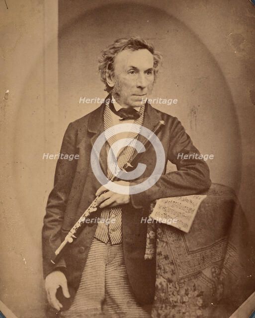 Portrait of the composer Theobald Böhm (1794-1881), ca 1860. Creator: Hanfstaengl, Franz (1804-1877).