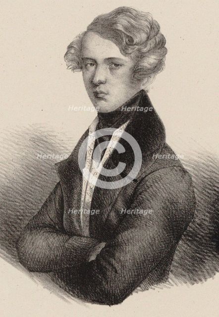 Portrait of the composer Theodor Döhler (1814-1856), First half of the 19th cent..
