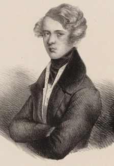 Portrait of the composer Theodor Döhler (1814-1856), First half of the 19th cent.