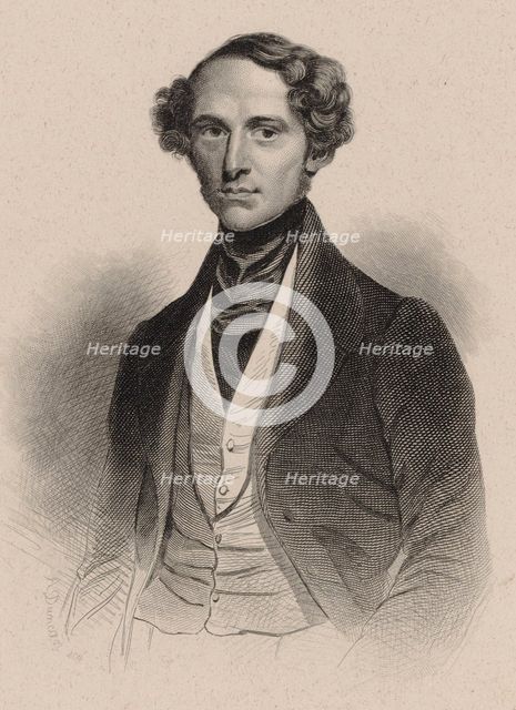 Portrait of the composer Theodor Döhler (1814-1856), First half of the 19th cent..