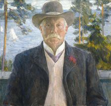 Portrait of the Composer Thorvald Lammers, probably 1906. Creator: Erik Werenskiold