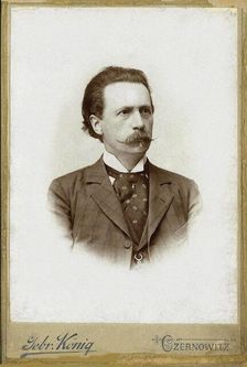 Portrait of the composer, violinist and conductor Vojtech Hrimaly (1842-1908). Creator: Photo studio Gebr. König, Czernowitz