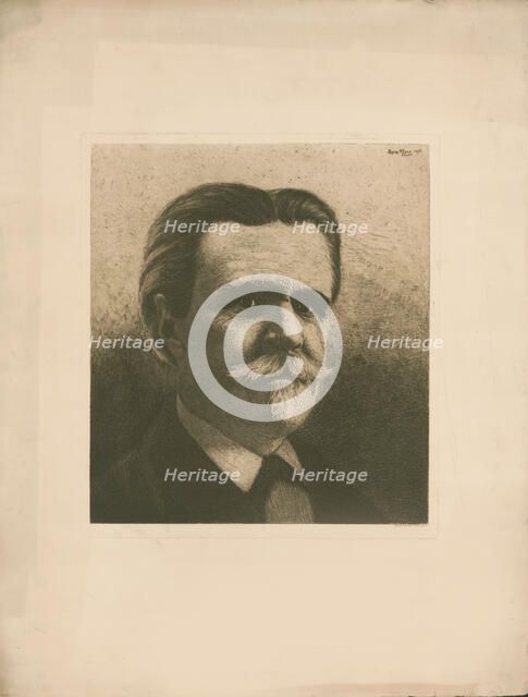 Portrait of the composer Vincent d'Indy (1851-1931), 1910. Creator: Bern-Klene (Klene), Bernardus Henricus (1870-1930).