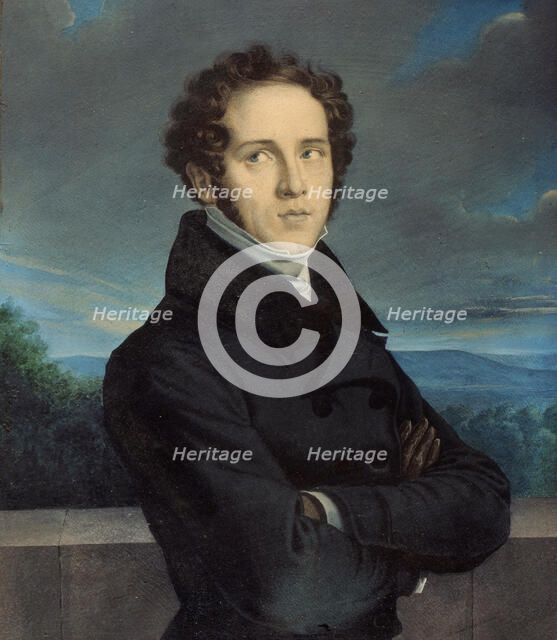 Portrait of the composer Vincenzo Bellini (1801-1835), c. 1830.
