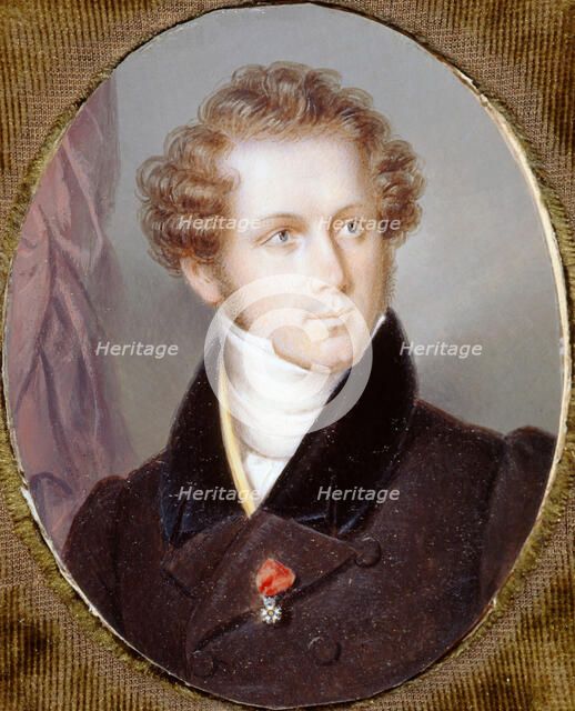 Portrait of the composer Vincenzo Bellini (1801-1835). Creator: Dupré, Louis (1789-1837).