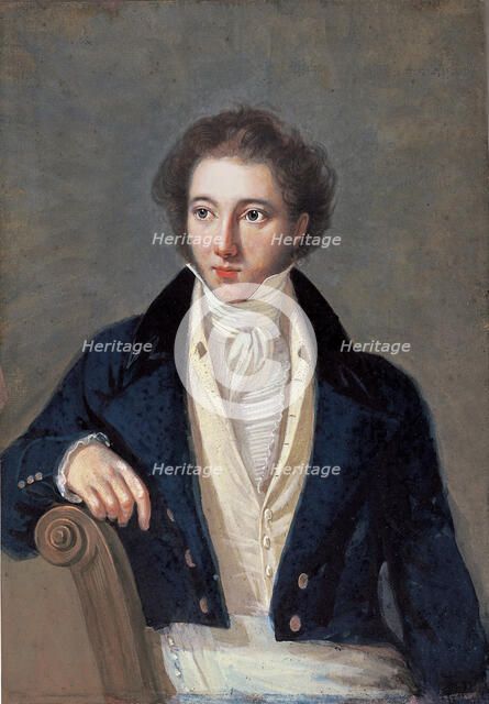 Portrait of the composer Vincenzo Bellini (1801-1835) , First quarter of 19th cen. Creator: Anonymous.