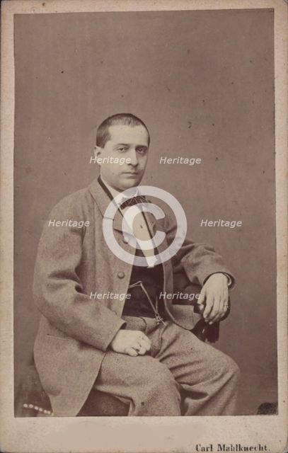 Portrait of the Composer Vincenzo Fioravanti (1799-1877), c. 1850. Creator: Mahlknecht, Carl (Karl) (1810-1893).