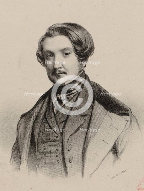 Portrait of the composer Vincenzo Gabussi (1800-1846), 1835.