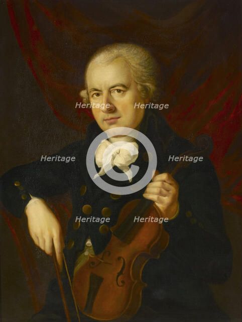 Portrait of the composer Wilhelm Cramer (1746-1799). Creator: Hickel, Anton (1745-1798).