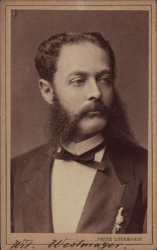 Portrait of the composer Wilhelm Westmeyer (1829-1880). Creator: Luckhardt, Fritz (1843-1894)