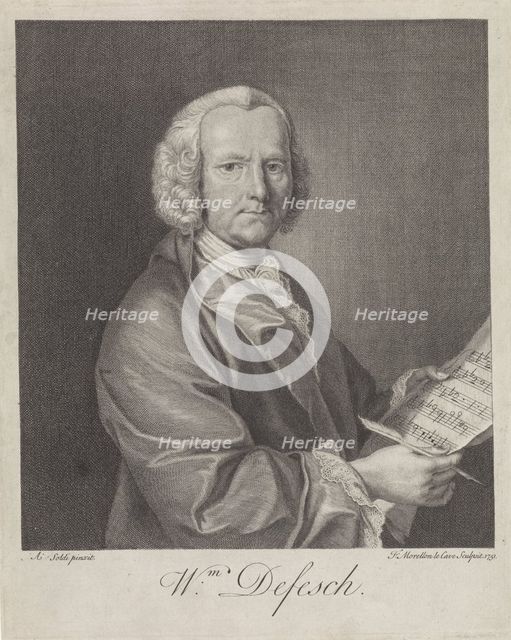 Portrait of the composer Willem de Fesch (1687-1761), 1751.
