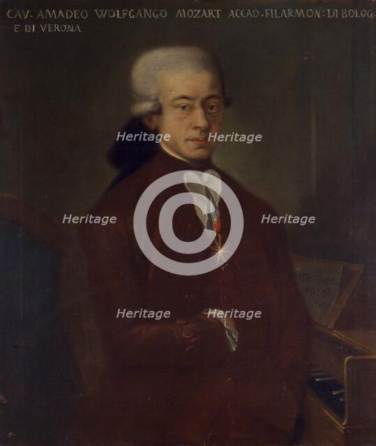 Portrait of the composer Wolfgang Amadeus Mozart (1756-1791), 1777.