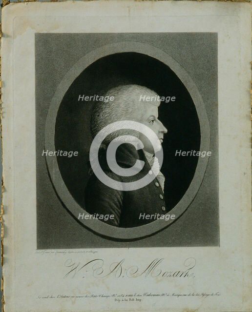 Portrait of the composer Wolfgang Amadeus Mozart (1756-1791).