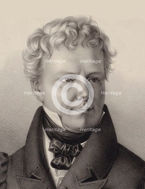 Portrait of the Composer Xaver Schnyder von Wartensee (1786-1868) , 1832. Creator: Anonymous.