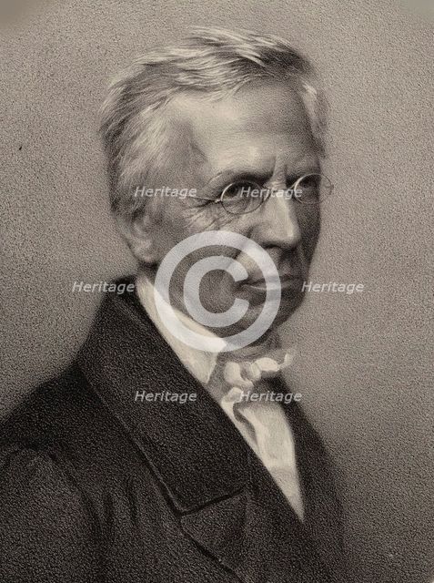 Portrait of the composert and organist Eduard Grell (1800-1886), 1865.
