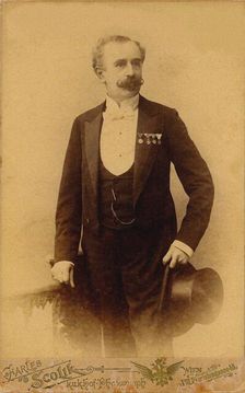 Portrait of the conductor and composer Carl Wilhelm Drescher (1850-1925). Creator: Photo studio Charles Scolik, Wien