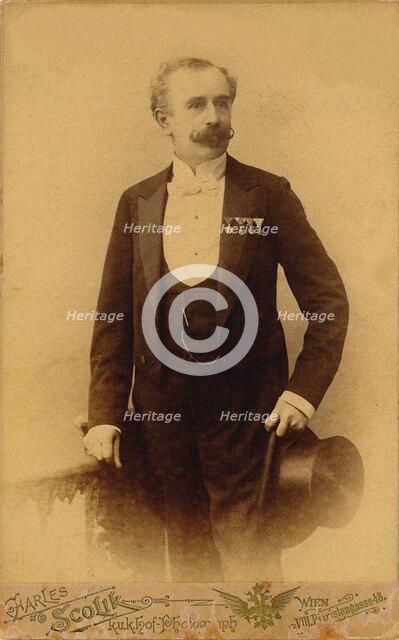 Portrait of the conductor and composer Carl Wilhelm Drescher (1850-1925). Creator: Photo studio Charles Scolik, Wien  .