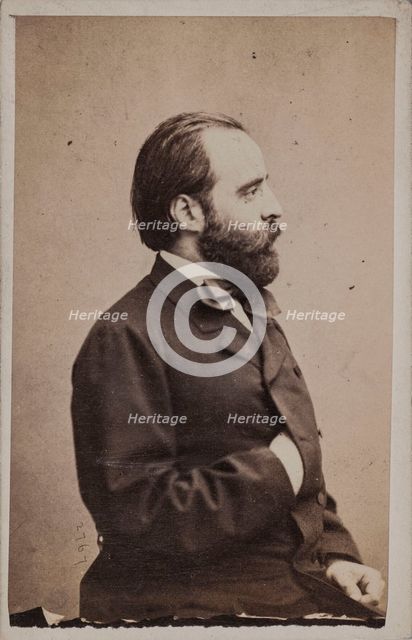 Portrait of the conductor and composer Angelo Mariani (1821-1873). Creator: Photo studio Giulio Rossi & Giovan Battista Sciutto.