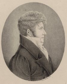 Portrait of the conductor and composer Gaspare Spontini (1774-1851), 1819. Creator: Winter, Heinrich Eduard von (1788-1825)