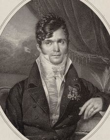 Portrait of the conductor and composer Gaspare Spontini (1774-1851), 1824. Creator: Aubry-Lecomte, Hyacinthe-Louis-Victor-Jean-Baptiste (1797-1858)