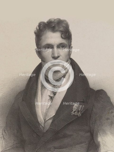 Portrait of the conductor and composer Gaspare Spontini (1774-1851), 1830. Creator: Grevedon, Pierre Louis Henri (1776-1860).