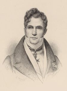 Portrait of the conductor and composer Gaspare Spontini (1774-1851). Creator: Massard, Léopold (1812-1889)