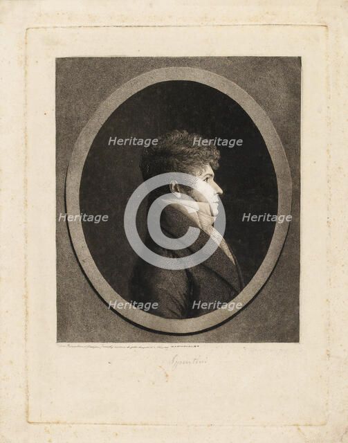 Portrait of the conductor and composer Gaspare Spontini (1774-1851). Creator: Quenedey, Edmé (1756-1830).