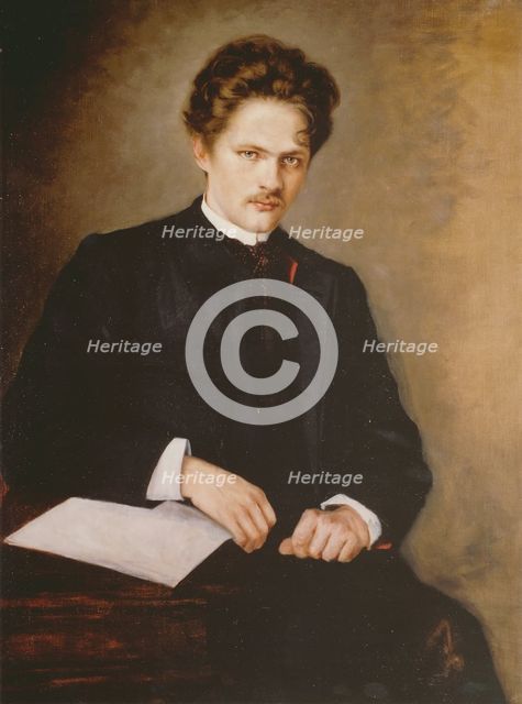 Portrait of the conductor and composer Gustav Jenner (1865-1920), c. 1895. Creator: Anonymous.