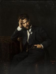 Portrait of the conductor and composer Eduard Nápravník (1839-1916), 1889. Creator: Kohanova, V. (active ca 1900)