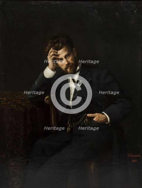 Portrait of the conductor and composer Eduard Nápravník (1839-1916), 1889. Creator: Kohanova, V. (active ca 1900).