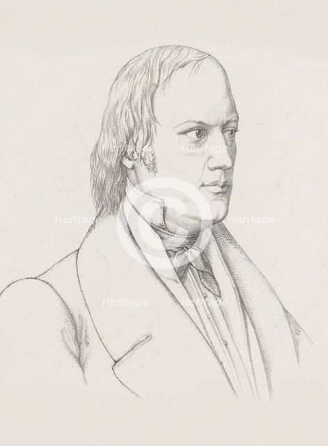 Portrait of the conductor and composer Johann Nepomuk Schelble (1789-1837), c. 1830-1840. Creator: Anonymous.