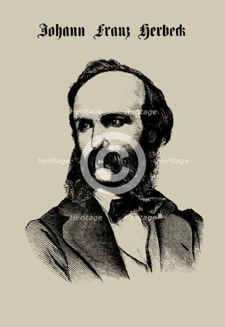 Portrait of the conductor and composer Johann von Herbeck (1831-1877), 1866. Creator: Anonymous.