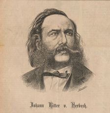 Portrait of the conductor and composer Johann von Herbeck (1831-1877), 1877. Creator: Dombi, A. (active 1870s)
