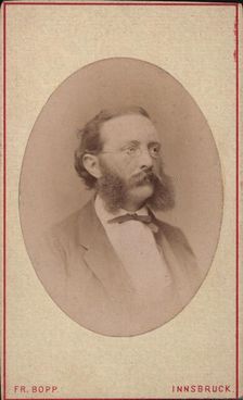 Portrait of the conductor and composer Johann von Herbeck (1831-1877), before 1877. Creator: Photo studio Friedrich Bopp