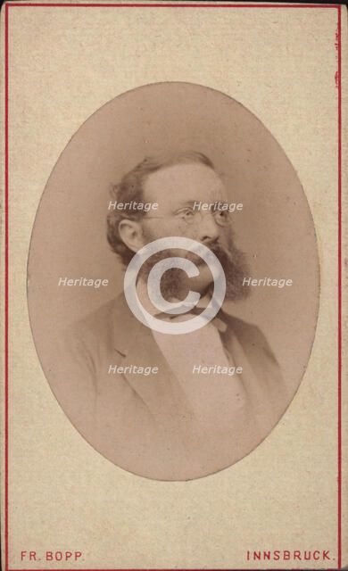 Portrait of the conductor and composer Johann von Herbeck (1831-1877), before 1877. Creator: Photo studio Friedrich Bopp.