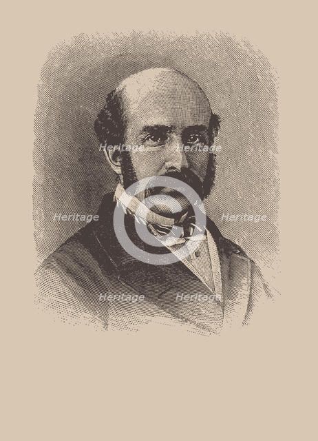 Portrait of the conductor and composer Otto Goldschmidt (1829-1907), c. 1880. Creator: Anonymous.