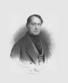 Portrait of the conductor and composer Nicolas-Lambert Wéry (1789-1867) , 1842. Creator: Baugniet, Charles-Louis (1814-1886)