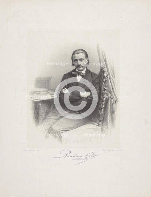 Portrait of the conductor and composer Richard Hol (1825-1904), ca 1860. Creator: Chimaer van Oudendorp, Wilhelmus Cornelis (1822-1873).