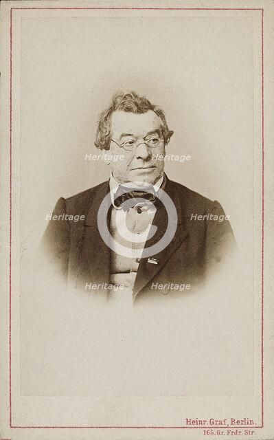 Portrait of the conductor and composer Wilhelm Wieprecht (1802-1872), 1865. Creator: Photo studio Heinrich Graf, Berlin  .